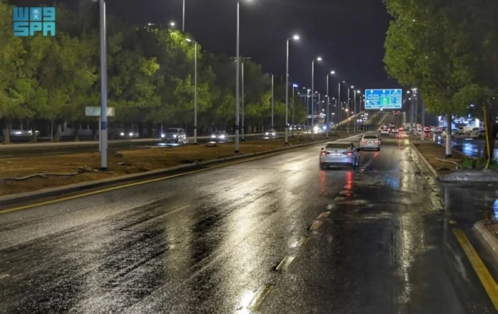 People are advised to avoid areas that might be susceptible to flooding. (File/SPA)