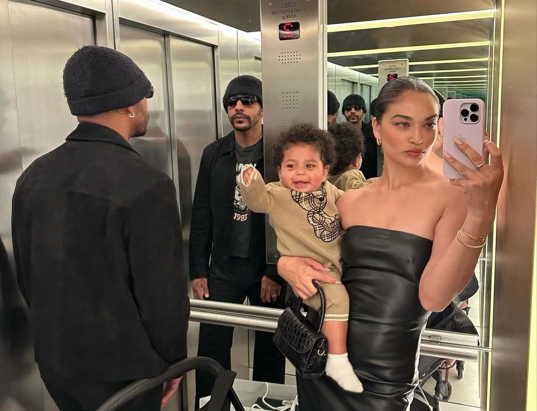 Shaik and Adesuyan have a baby, Zai, together. (Instagram)