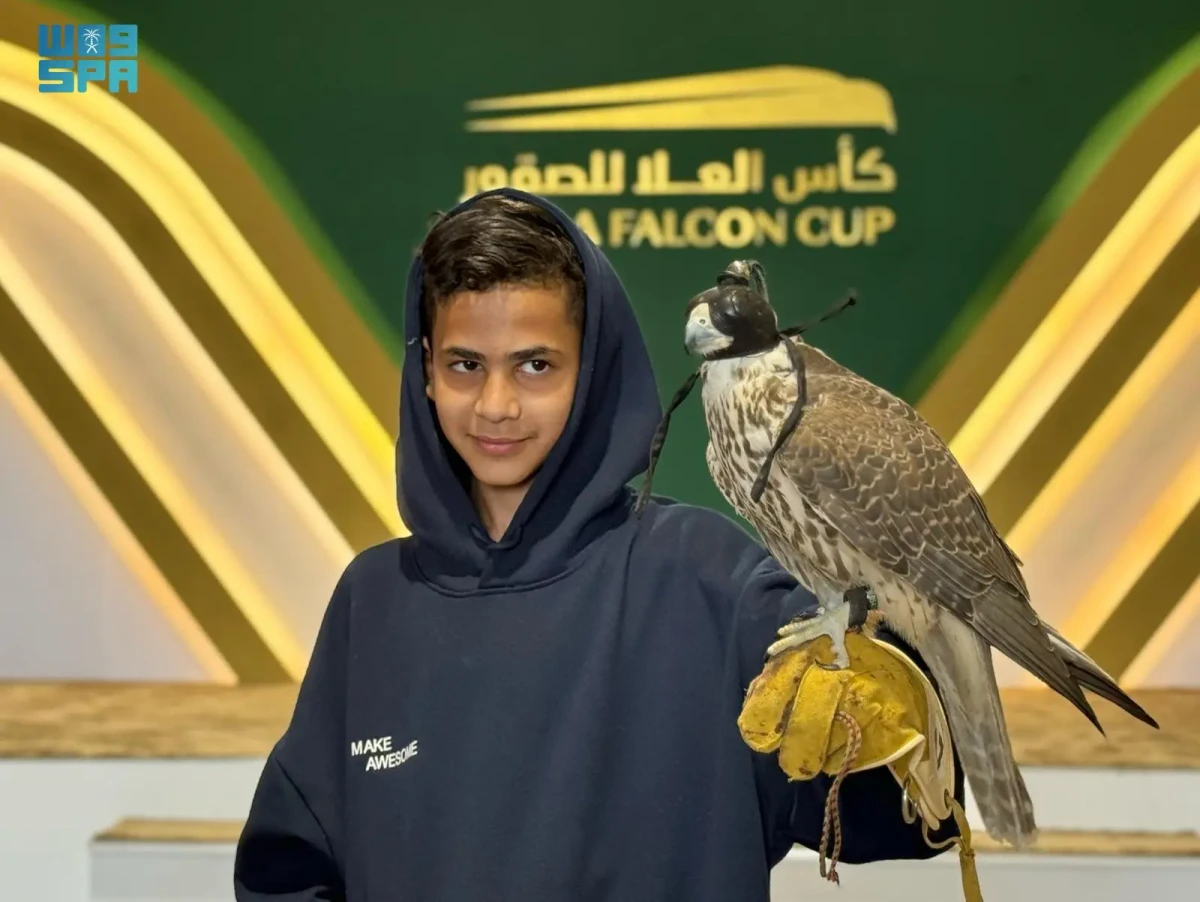 Children and aspiring falconers enjoy the interactive activities and games at the AlUla Falcons Cup. (SPA)