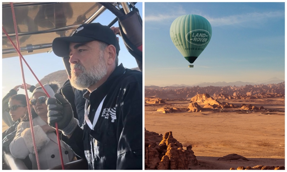 Spanish hot air balloon pilot Francisco Castillo has fulfilled his bucket list goal of flying over AlUla and exploring the beauty of the Kingdom’s desert. (Supplied)