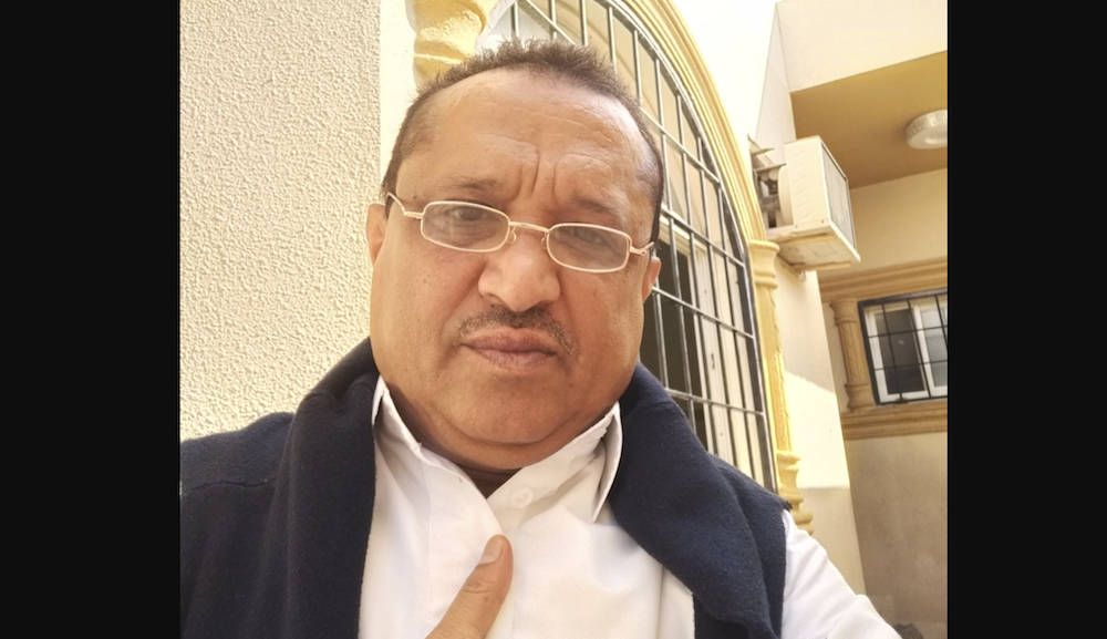Majili Al-Samadi, head of Yemen Voice radio, shared this photograph on Facebook before heading to a hospital in Amman to seek treatment for wounds sustained in a Houthi attack outside his house in Sanaa on January 1. (Supplied)