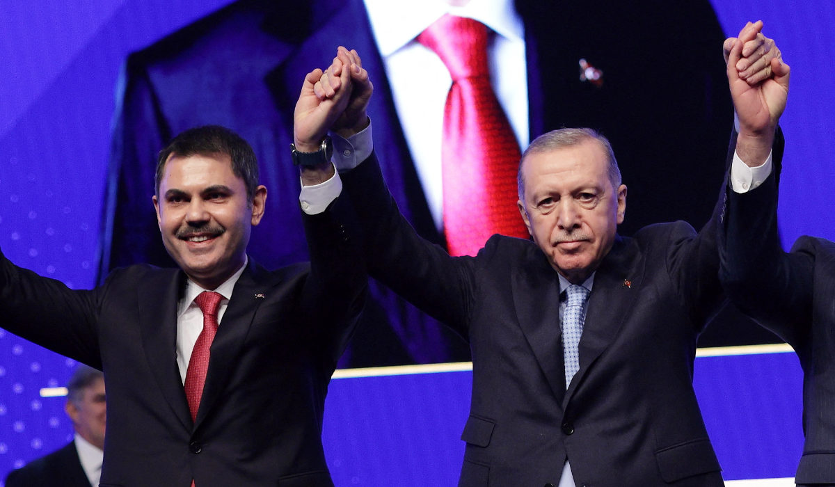 Turkish President Tayyip Erdogan announces Murat Kurum as his ruling Justice and Development Party (AK Party) candidate in Istanbul's mayoral election in March, in Istanbul, Turkey January 7, 2024. (REUTERS)