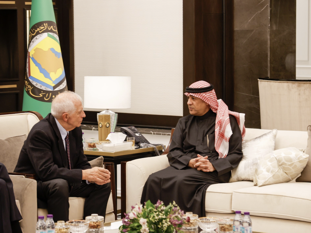GCC Secretary-General Mohammed Al-Budaiwi and EU Foreign Policy Chief Josep Borrell. (KUNA)