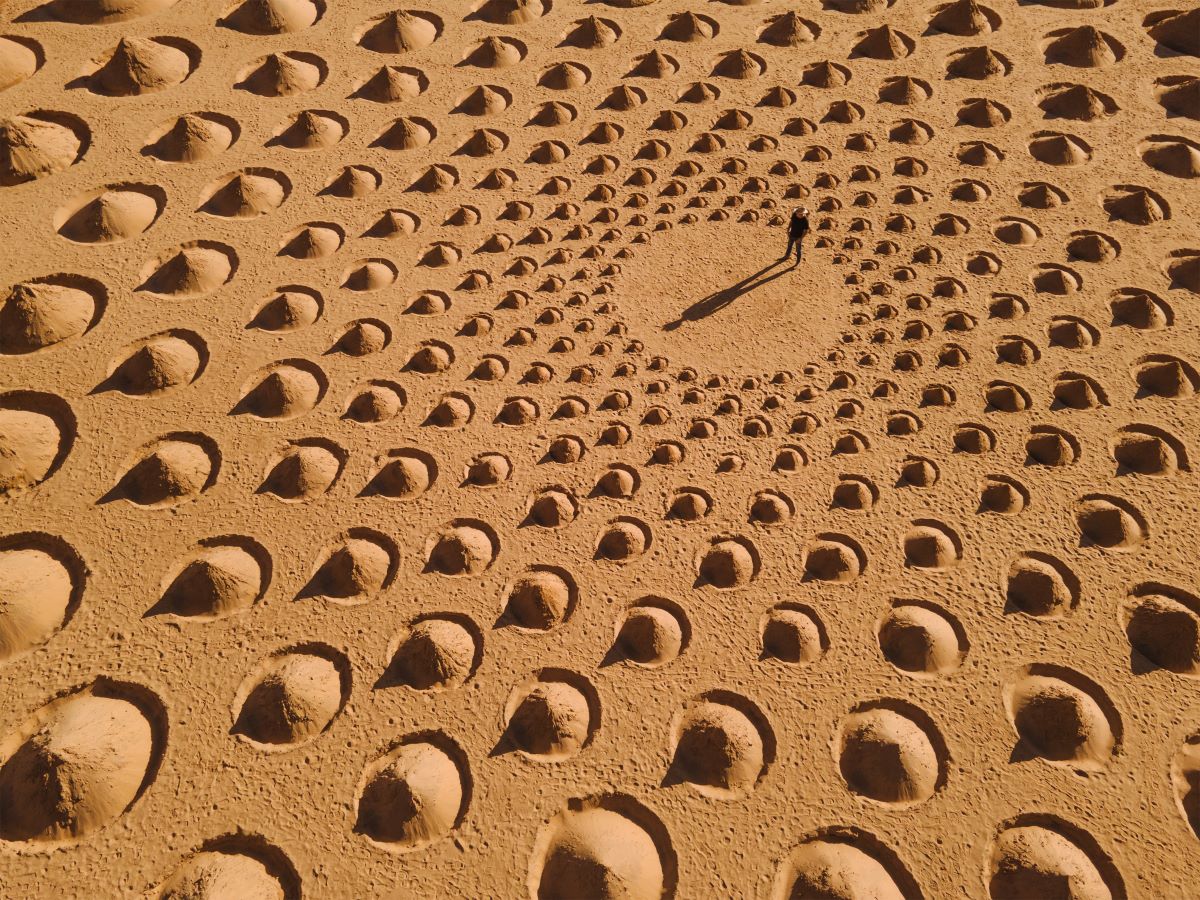 Jim Denevan, ‘Angle of Repose,’ Desert X AlUla 2022. (Lance Gerber, Courtesy of the Royal Commission for AlUla)