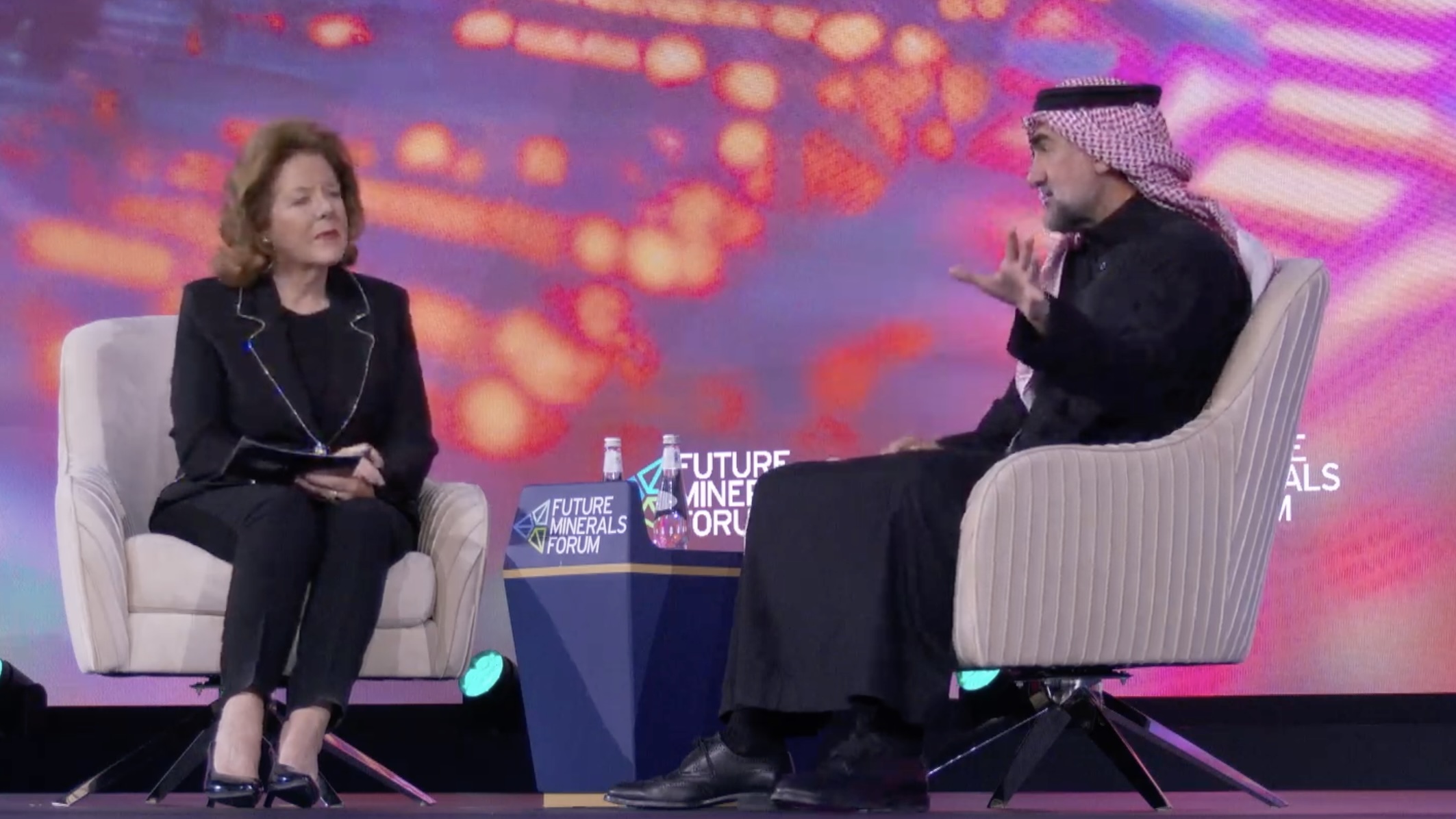 PIF Gov. Yasir Al-Rumayyan speaks at the Future Minerals Forum in Riyadh on Wednesday.