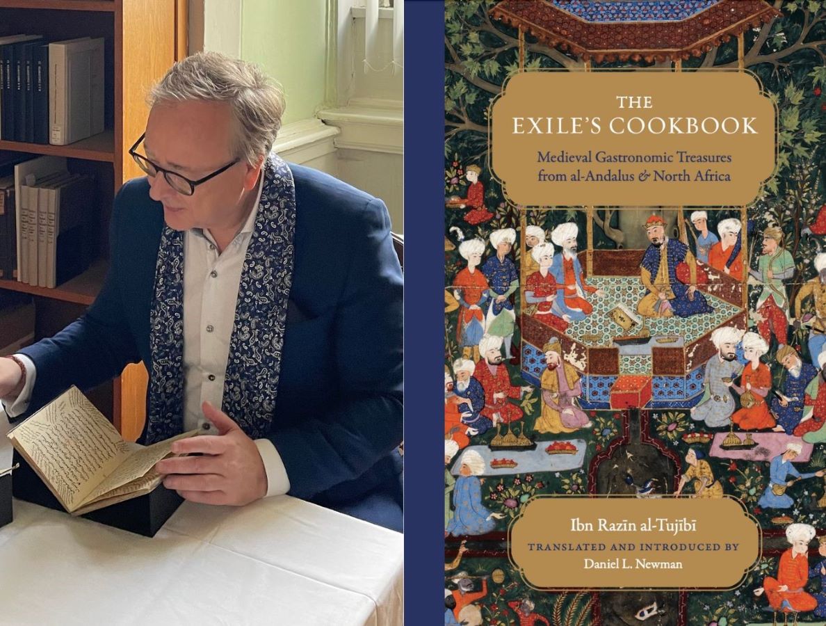 “The Exile’s Cookbook: Medieval Gastronomic Treasures from Al-Andalus and North Africa” features a collection of recipes and cookery manuscripts written in the 13th century by Ibn Razin Al-Tujibi. They have been compiled and translated by Daniel Newman (above), a professor, linguist and cultural historian. (Supplied)