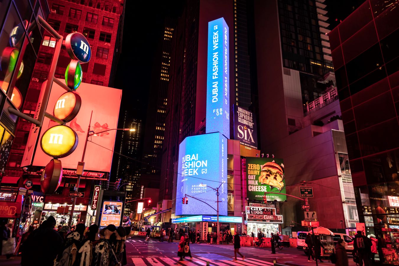 Dubai Fashion Week (DFW) announced its Autumn-Winter 24/25 dates via a billboard in Times Square, New York. (Supplied)