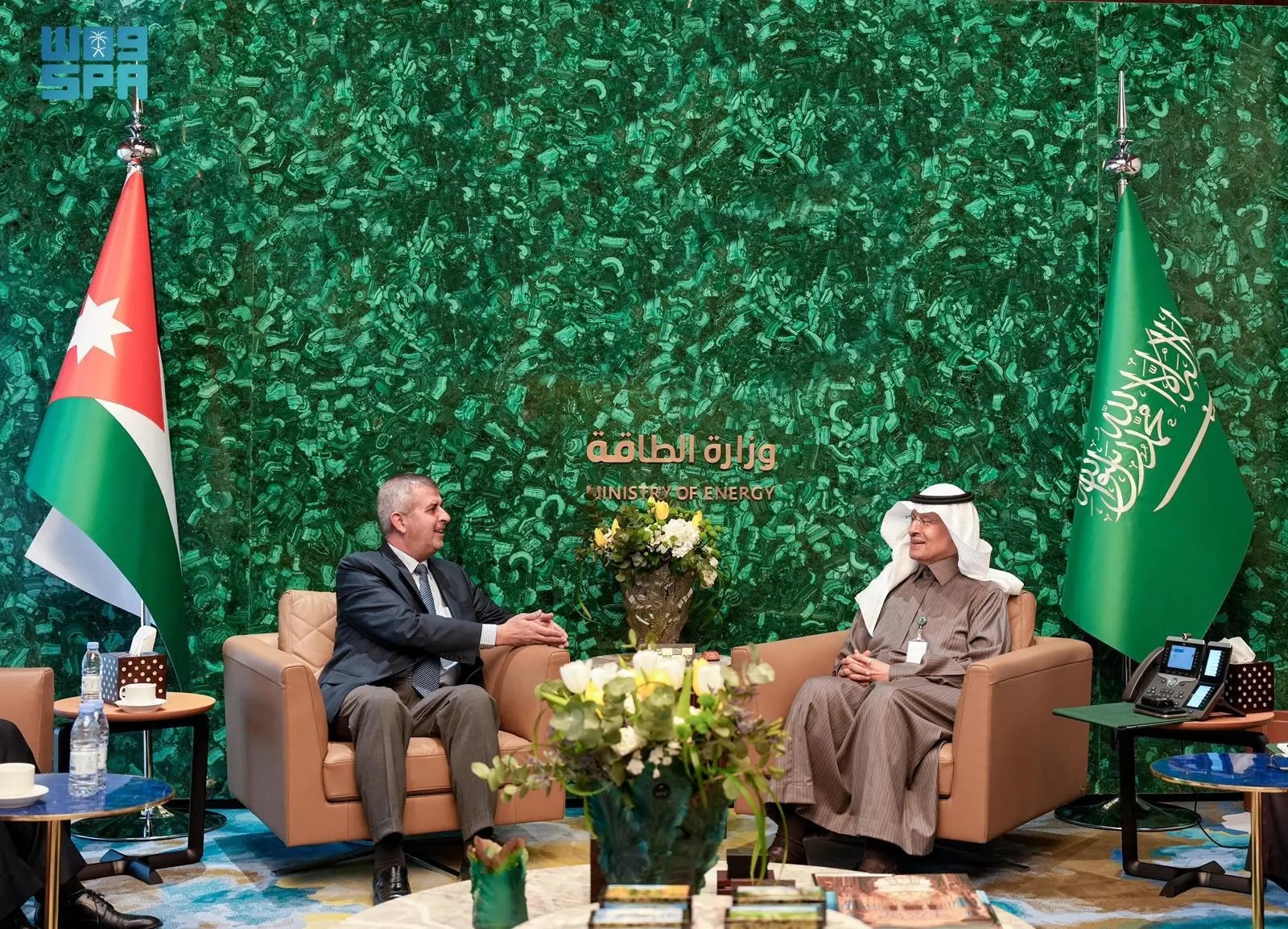 Energy Minister Prince Abdulaziz bin Salman and his Jordanian counterpart Saleh Ali Al-Kharabsheh signed the pact in Riyadh on Thursday. SPA