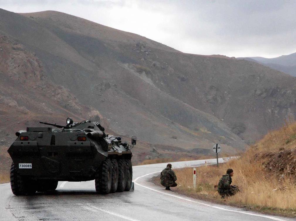Five Turkish soldiers were killed and eight others were wounded in a clash with Kurdish militant group PKK in northern Iraq, Turkiye’s defense ministry said on Friday. (AFP/File)
