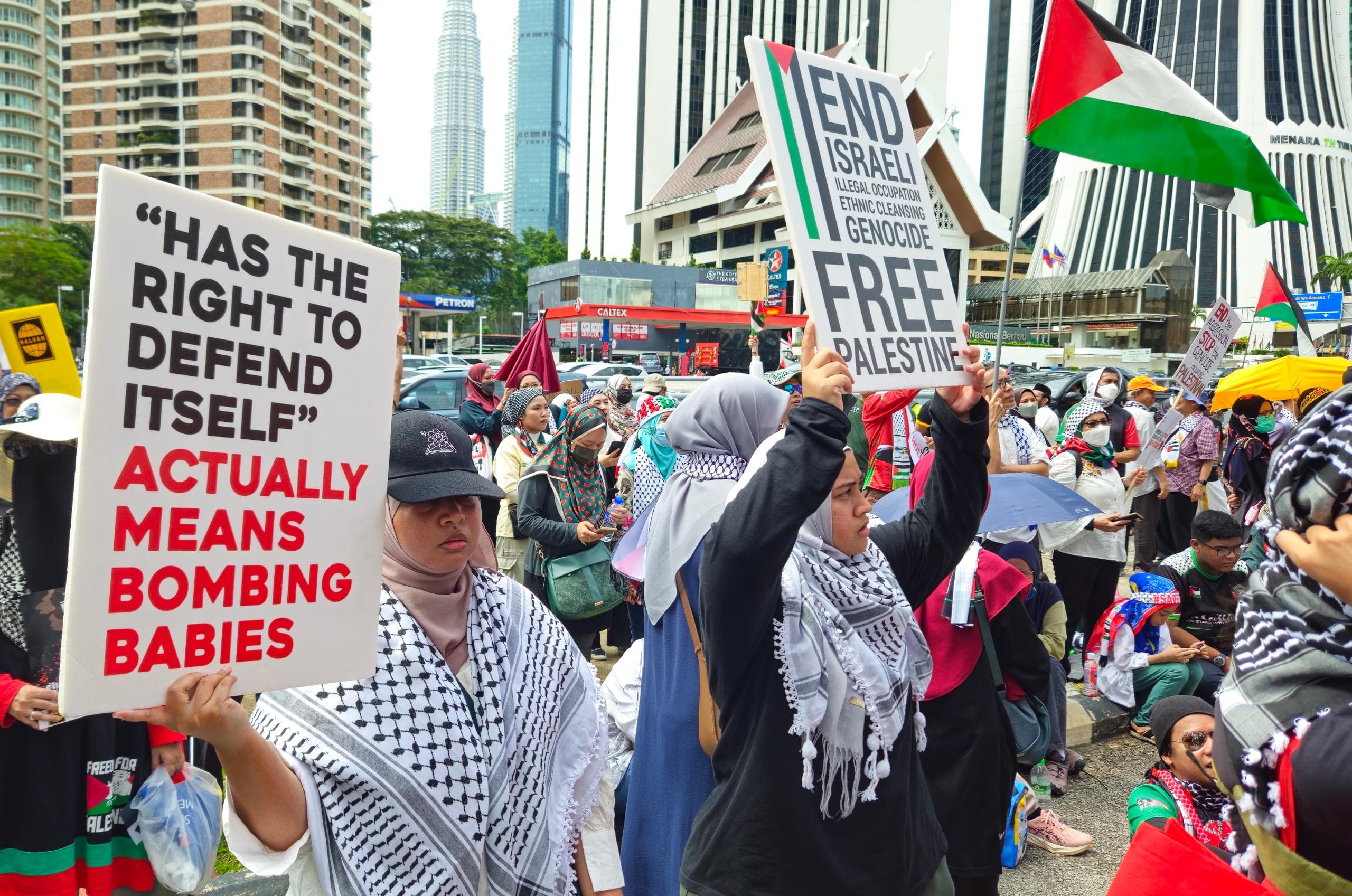 Malaysians rally in solidarity with Palestinians during Global Day of Action against Isreal's onslaught on Gaza, Kuala Lumpur on Jan. 13, 2024. (AN Photo)