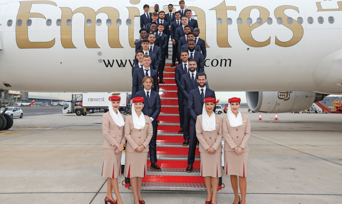 Nacho Fernández, Eduardo Camavinga, Vini Jr., Luka Modric and other star players were flown to Riyadh on a specially planned Emirates charter flight.