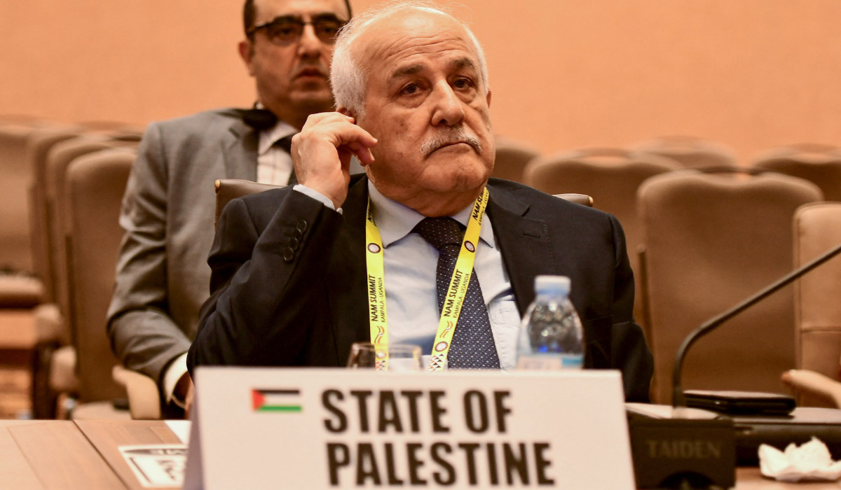 Palestinian UN envoy Riyad H. Mansour attends the 19th Non-Aligned Movement (NAM) Summit in the Munyonyo suburb, in Kampala, Uganda January 15, 2024. (REUTERS)