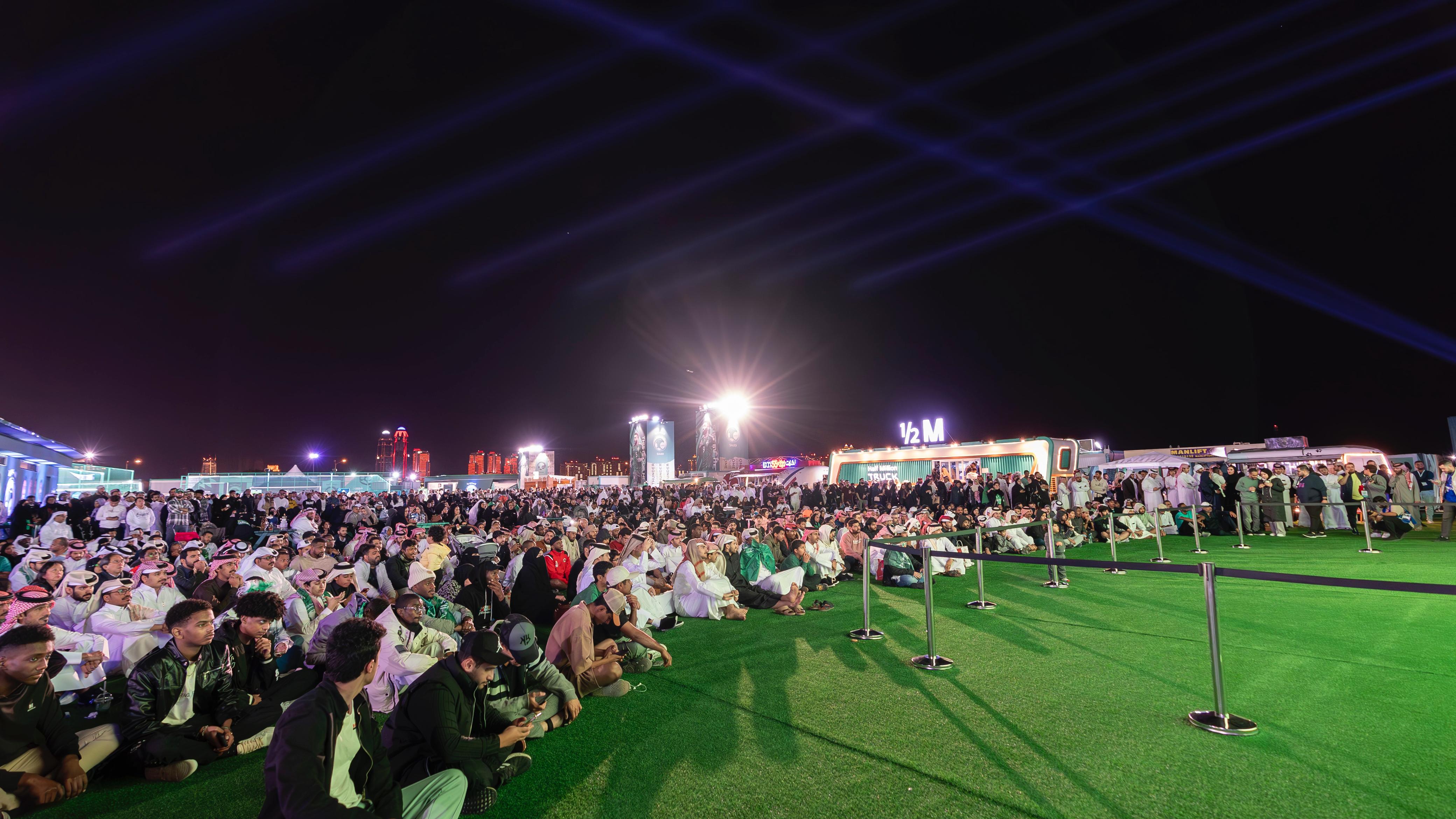Thousands flock to Falcon’s Nest fan zone for Saudi Arabia’s AFC Asian Cup opener