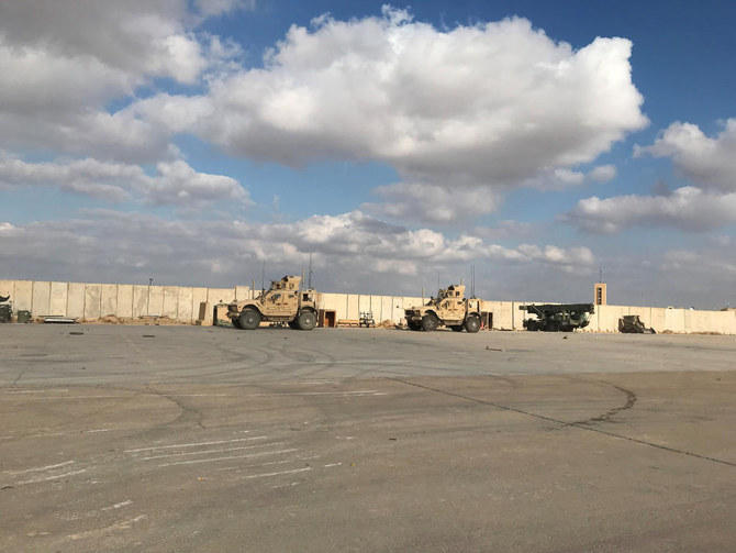 Military vehicles of US soldiers are seen at Ain al-Asad air base in Anbar province, Iraq January 13, 2020. (File/Reuters)