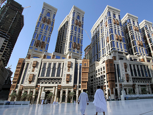 The Jabal Omar Jumeirah development consists of four towers, each with 19 floors, directly adjacent to the Holy Mosque. Supplied