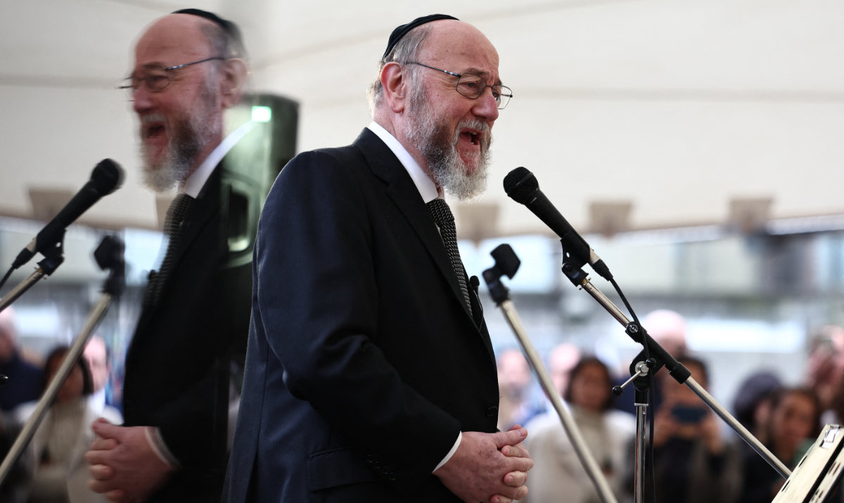 Sir Ephraim Mirvis claims Israel’s activity in Gaza is genocide was an affront not only to victims of the Holocaust, but also to those of genocides in Cambodia, Rwanda, Bosnia and Darfur. (AFP)