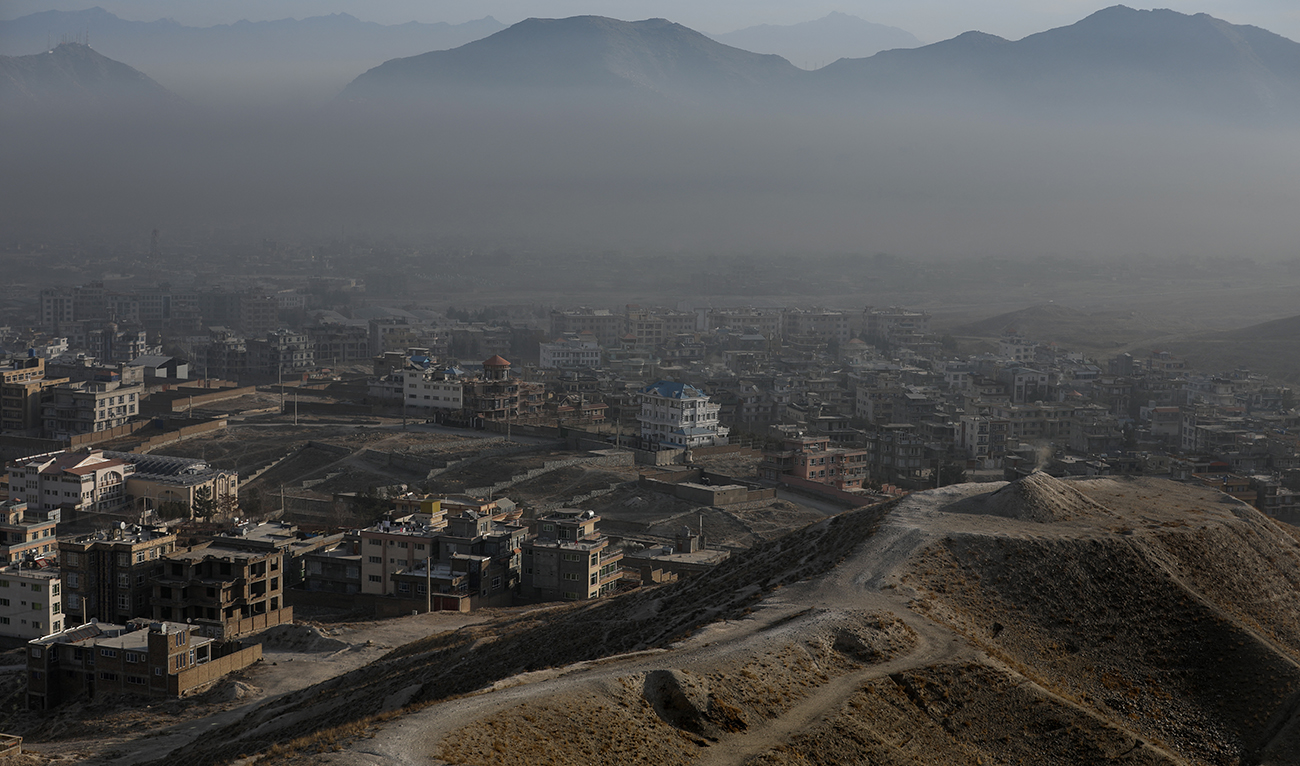 A general view of fog laden west Kabul on January 19, 2024. (AFP/File)