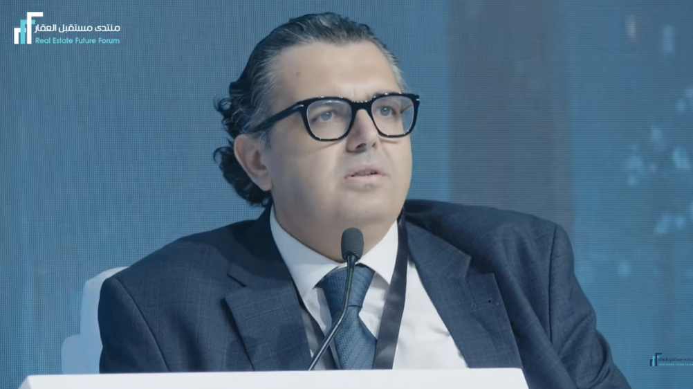 Mohamad Itani, a partner at Knight Frank, speaking at the Real Estate Future Forum. Screenshot