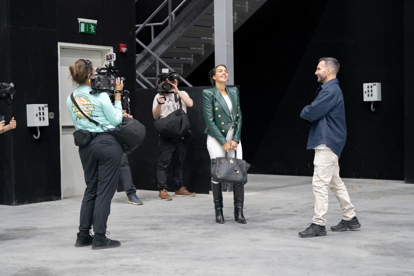 Argentine model Georgina Rodriguez took to Instagram on Tuesday to share pictures of her visit to the newly built film studio at AlUla. (Instagram)