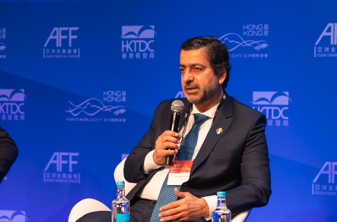 Younis Haji Al-Khoori, undersecretary of the Ministry of Finance, speaking at the 17th Asian Financial Forum in Hong Kong. WAM
