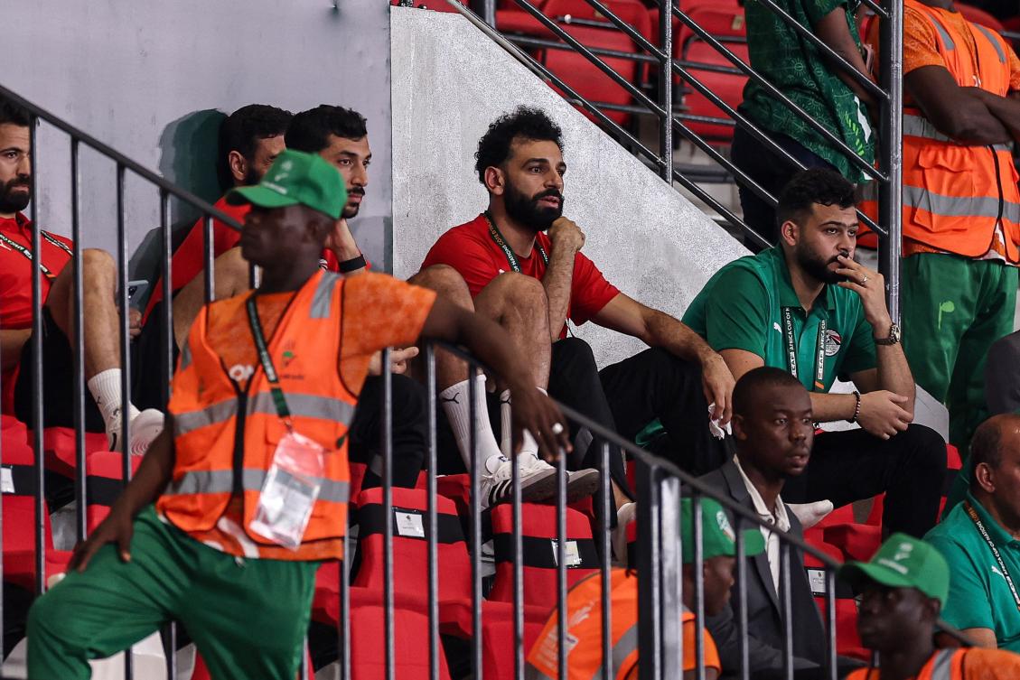 Mohamed Salah during the Africa Cup of Nations (CAN) 2024 Group B football match between Cape Verde and Egypt at the Felix Houphouet-Boigny Stadium, Abidjan, Jan. 22, 2024. (AFP)