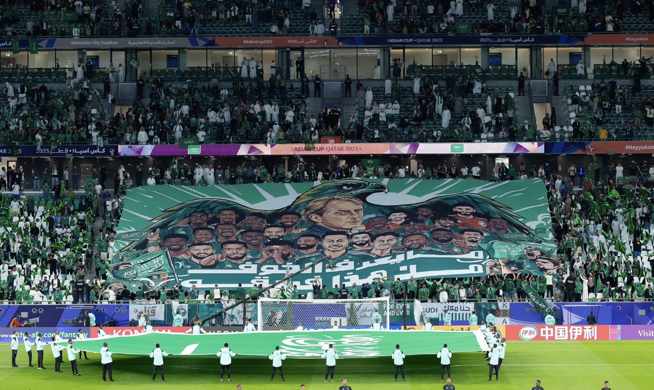 Roberto Mancini's Saudi team will meat South Korea in the Round fo 16 of the AFC Asian Cup in Qatar. (X/@SaudiNT)