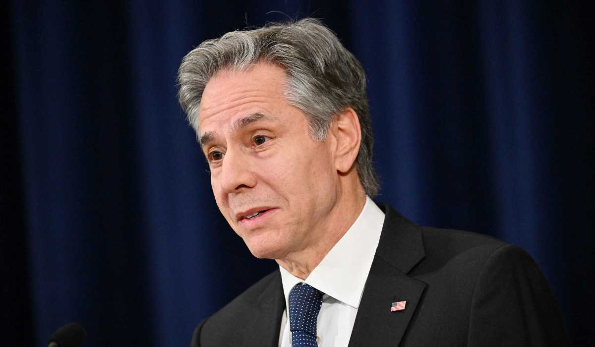 US Secretary of State Antony Blinken speaks during a press conference with NATO Secretary General Jens Stoltenberg at the State Department in Washington, DC, on January 29, 2024. (AFP)