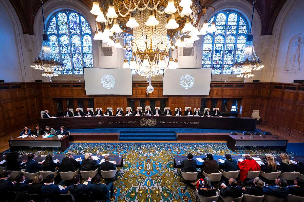 The ICJ judges in the Hague announce their ruling on the case filed by South Africa over Israel's aggression in Gaza on Jan 26