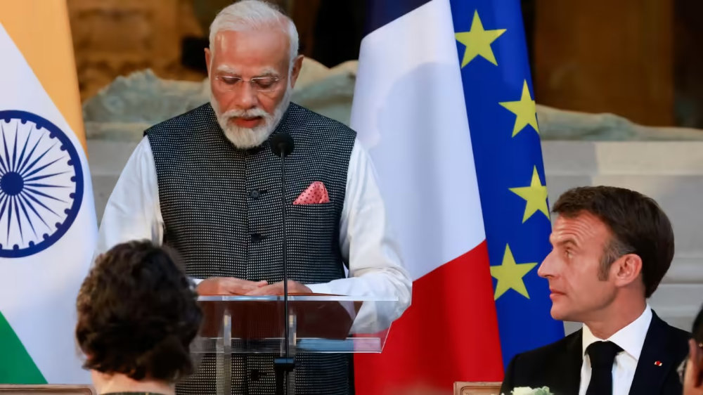 European leaders, including Macron, continue to prioritize ties with India. (Reuters/File)