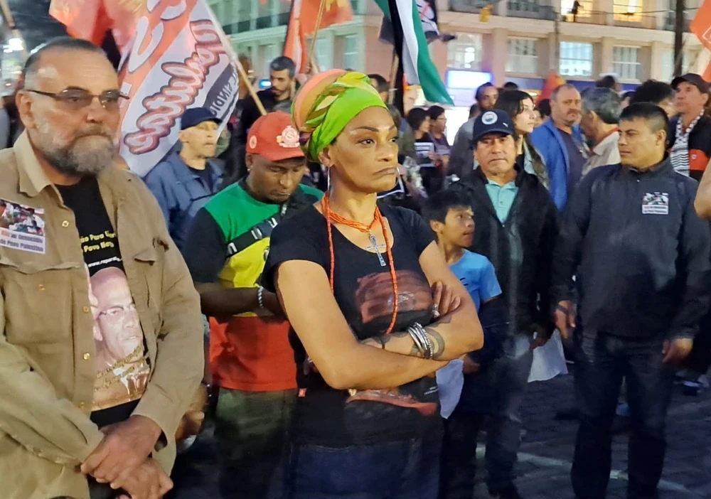 Latin America’s Indigenous communities, such as Bolivia’s, show solidarity with the people of Palestine and call on their leaders to push for the dignity and self-determination of the Palestinians. (Supplied/AP, Juan Karita)