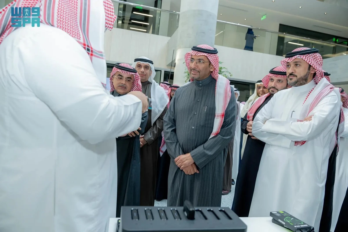 Saudi Arabia Minister of Industry and Mineral Resources Bandar Alkhorayef attends the closing ceremony of an industrial incubator program that concluded in Riyadh. SPA
