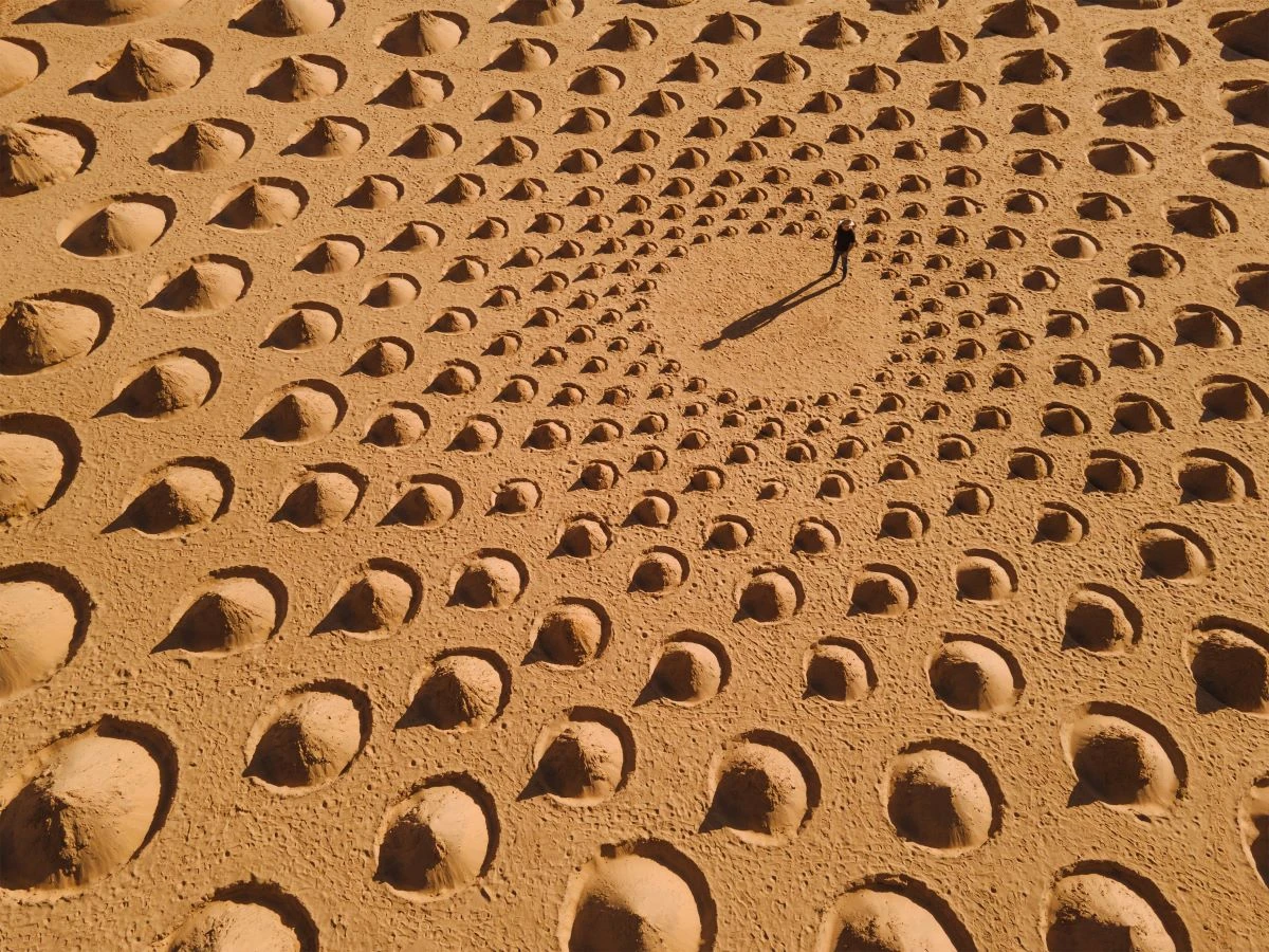 Jim Denevan, ‘Angle of Repose,’ Desert X AlUla 2022. (Lance Gerber, Courtesy of the Royal Commission for AlUla)