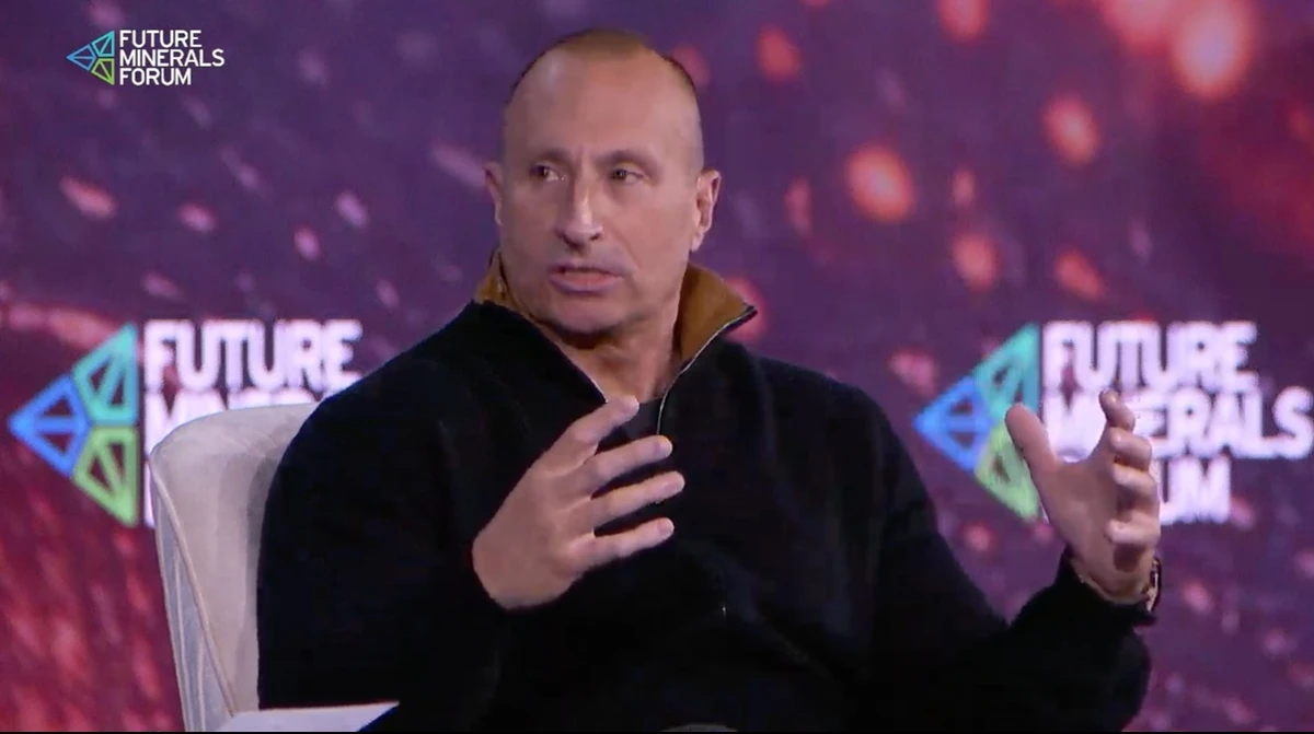 Robert Wilt, CEO of Ma’aden, speaking at the Future Minerals Forum. Screenshot