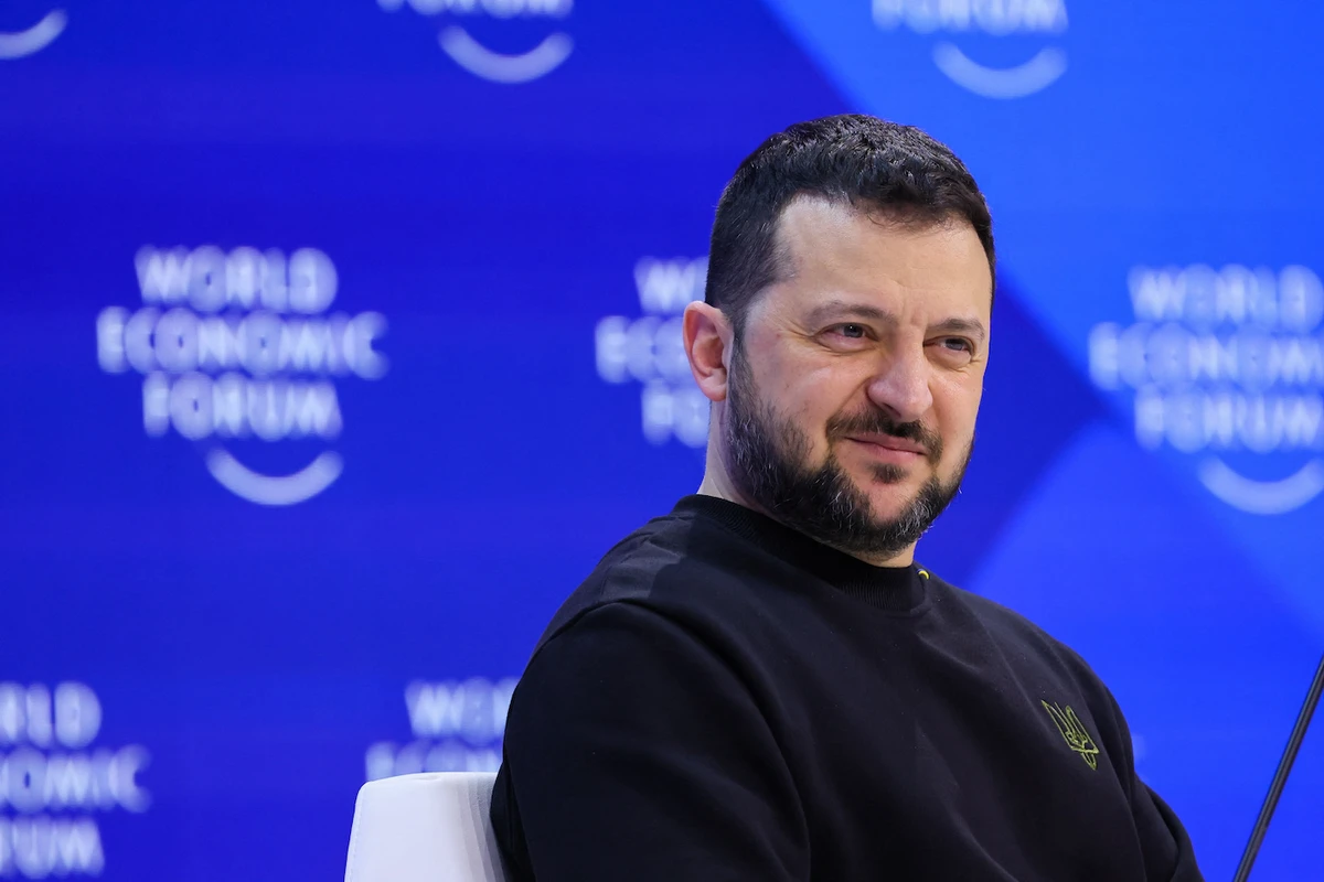Ukraine’s President Volodymyr Zelenskiy attends the 54th annual meeting of the World Economic Forum in Davos, Switzerland, Jan. 16, 2024. (Reuters)