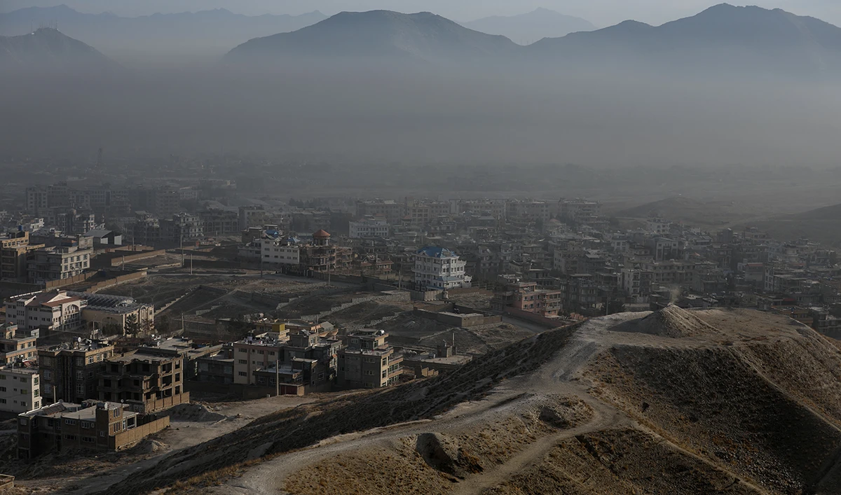 A general view of fog laden west Kabul on January 19, 2024. (AFP/File)
