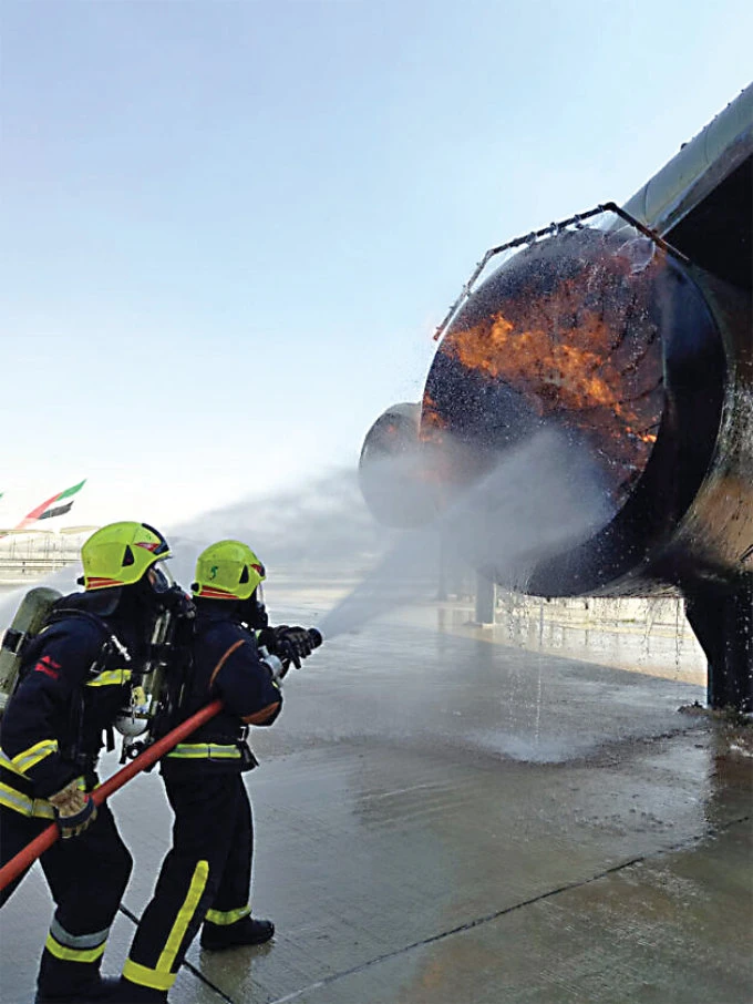 Serco’s GACA-compliant training programs are designed to enhance the skills of airport firefighting personnel to international standards.