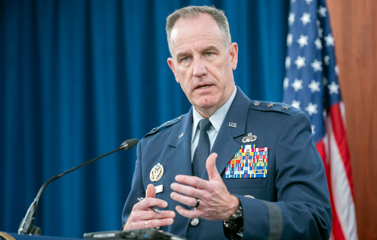 Pentagon Press Secretary Maj. Gen. Ryder speaks during a press briefing at the Pentagon on Tuesday, Jan. 23, 2024 in Washington. (AP)