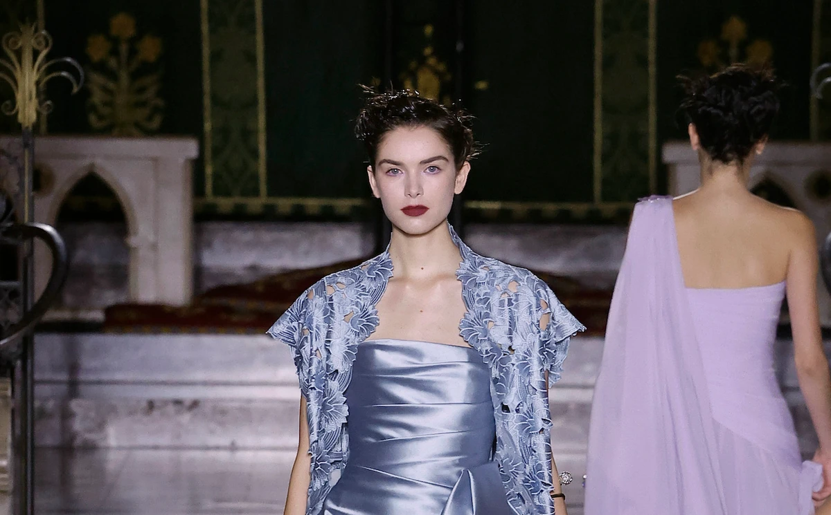 Georges Chakra plays with fabric in latest couture collection