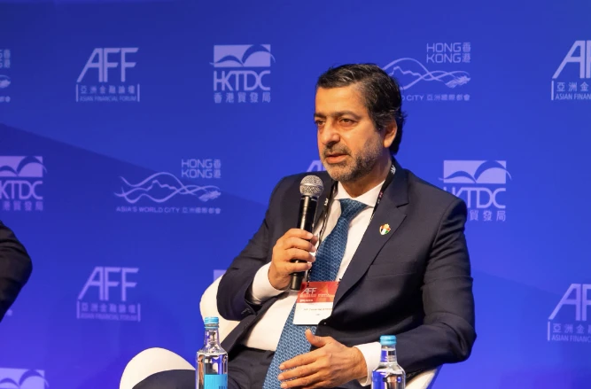 Younis Haji Al-Khoori, undersecretary of the Ministry of Finance, speaking at the 17th Asian Financial Forum in Hong Kong. WAM