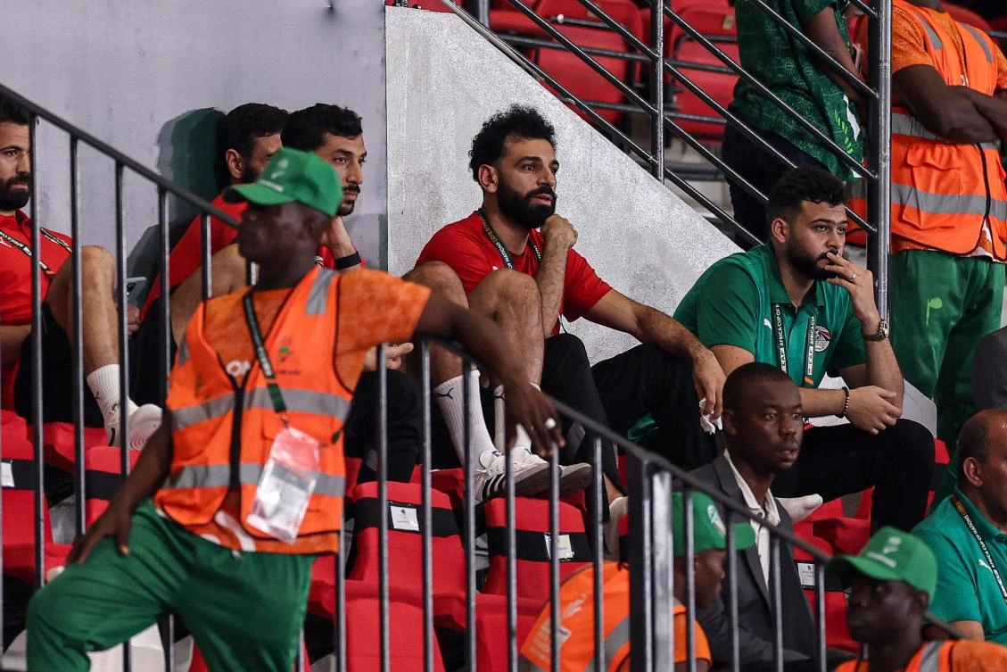 Mohamed Salah during the Africa Cup of Nations (CAN) 2024 Group B football match between Cape Verde and Egypt at the Felix Houphouet-Boigny Stadium, Abidjan, Jan. 22, 2024. (AFP)