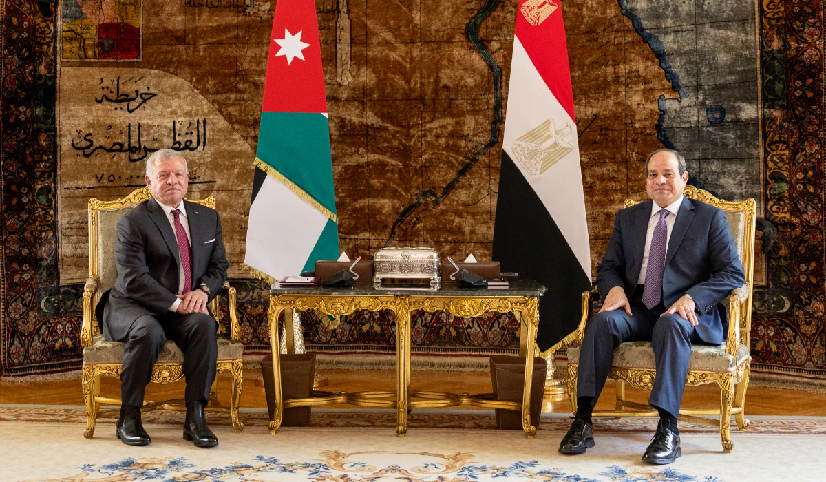 Jordan's King Abdullah II (L) and Egypt's President Abdel Fattah Al-Sisi during a meeting in Cairo on December 27, 2023. (AFP file photo)