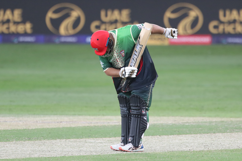 Azam Khan hit the fastest half-century in the history of the International League T20 on Saturday, reaching the milestone from just 18 balls to inspire Desert Vipers to a six-wicket win over Gulf Giants in the UAE. (Supplied/ILT20)