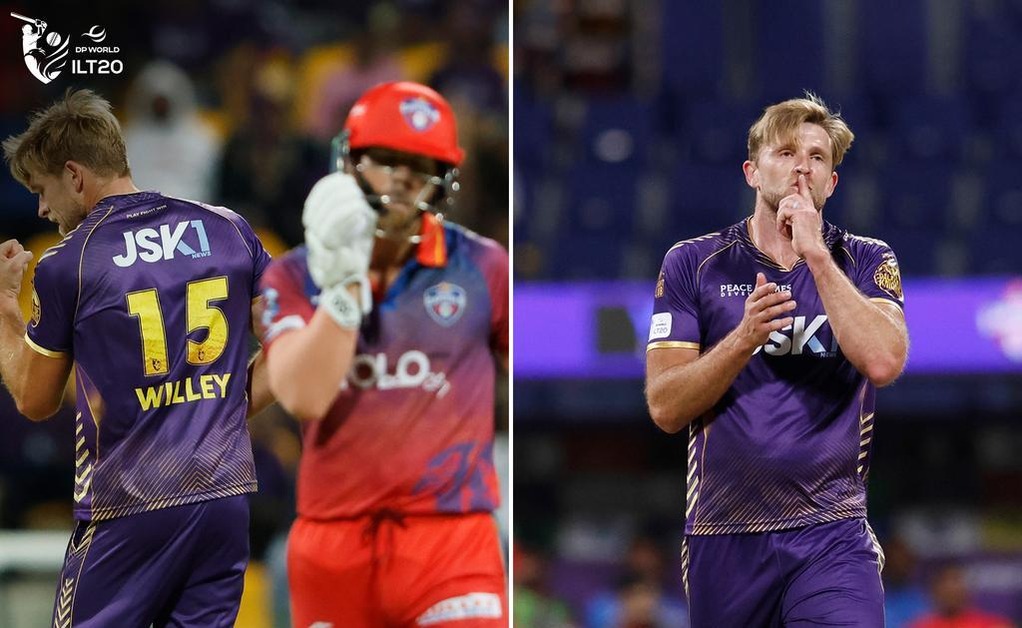 David Willey delivered a comprehensive player of the match performance for the Knight Riders. (X/@ILT20Official)