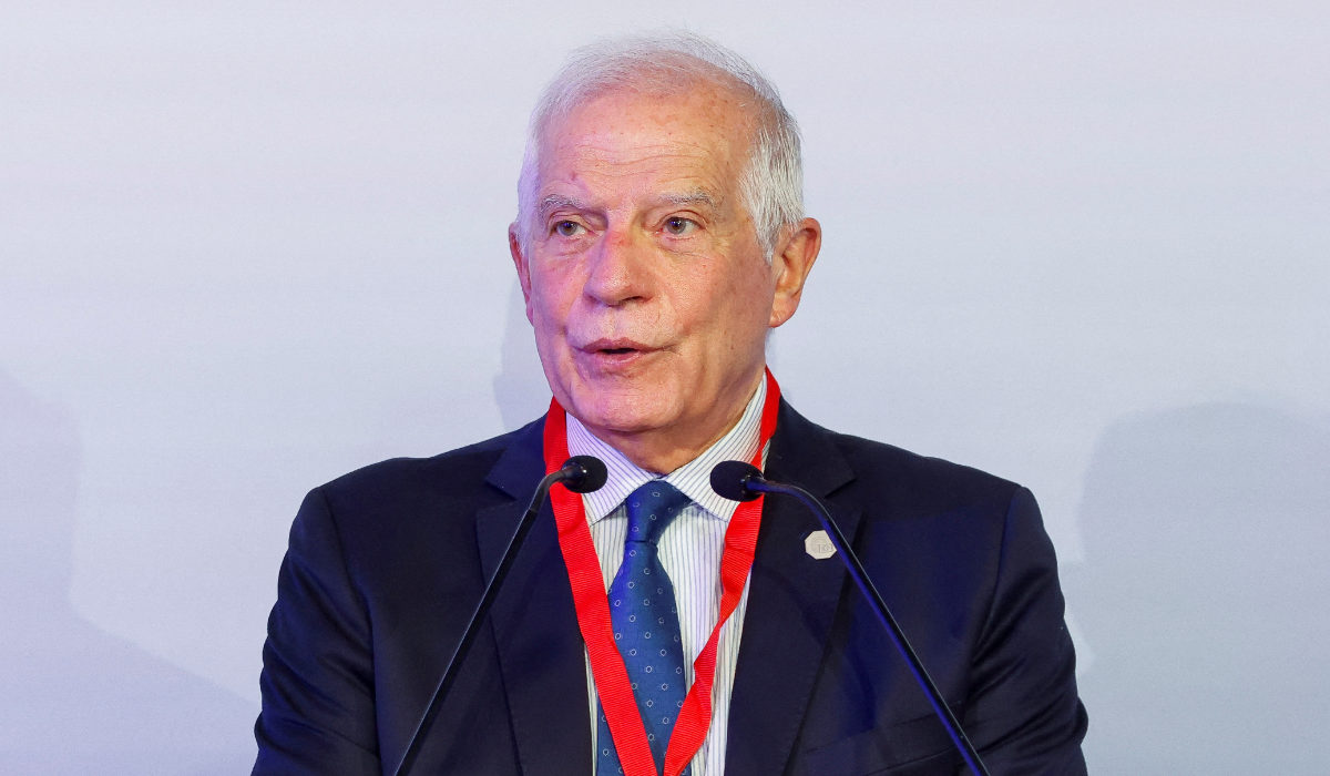 European Union's High Representative for Foreign Affairs and Security Policy Josep Borrell speaks on the day of a meeting of foreign ministers from the EU, Indo-Pacific and ASEAN countries, in Brussels, Belgium February 2, 2024. (REUTERS)