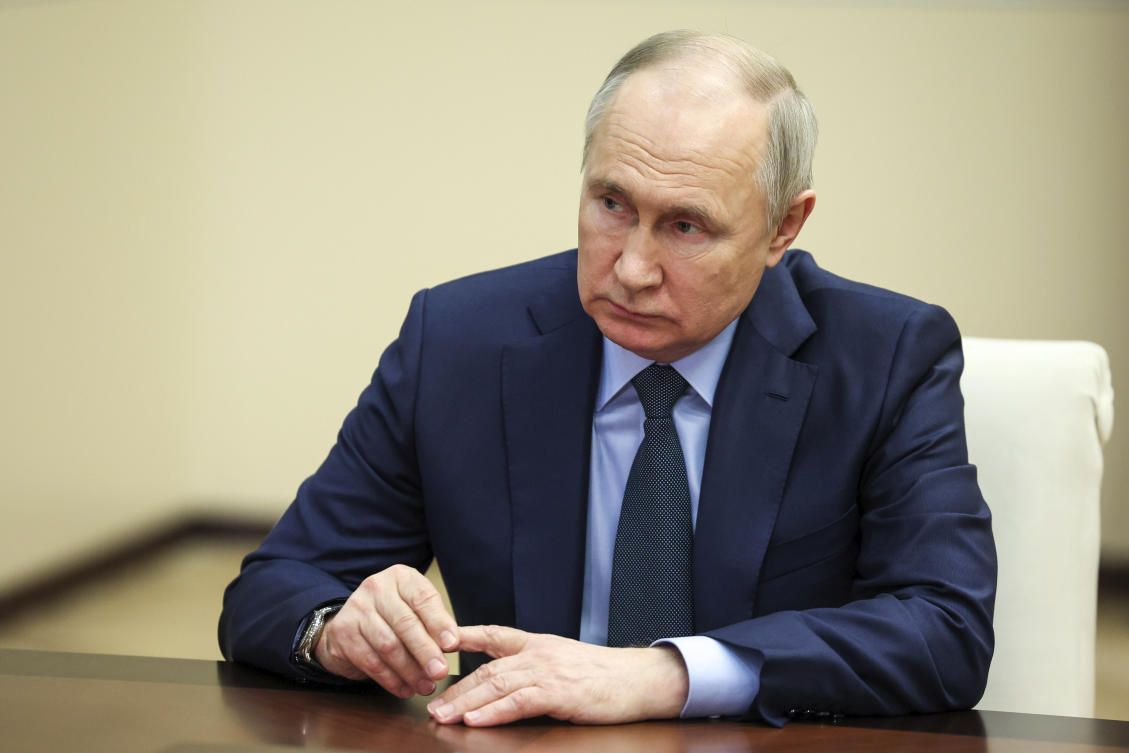 The International Criminal Court last year issued an arrest warrant against Putin over the alleged deportation of Ukrainian children to Russia. (AP)
