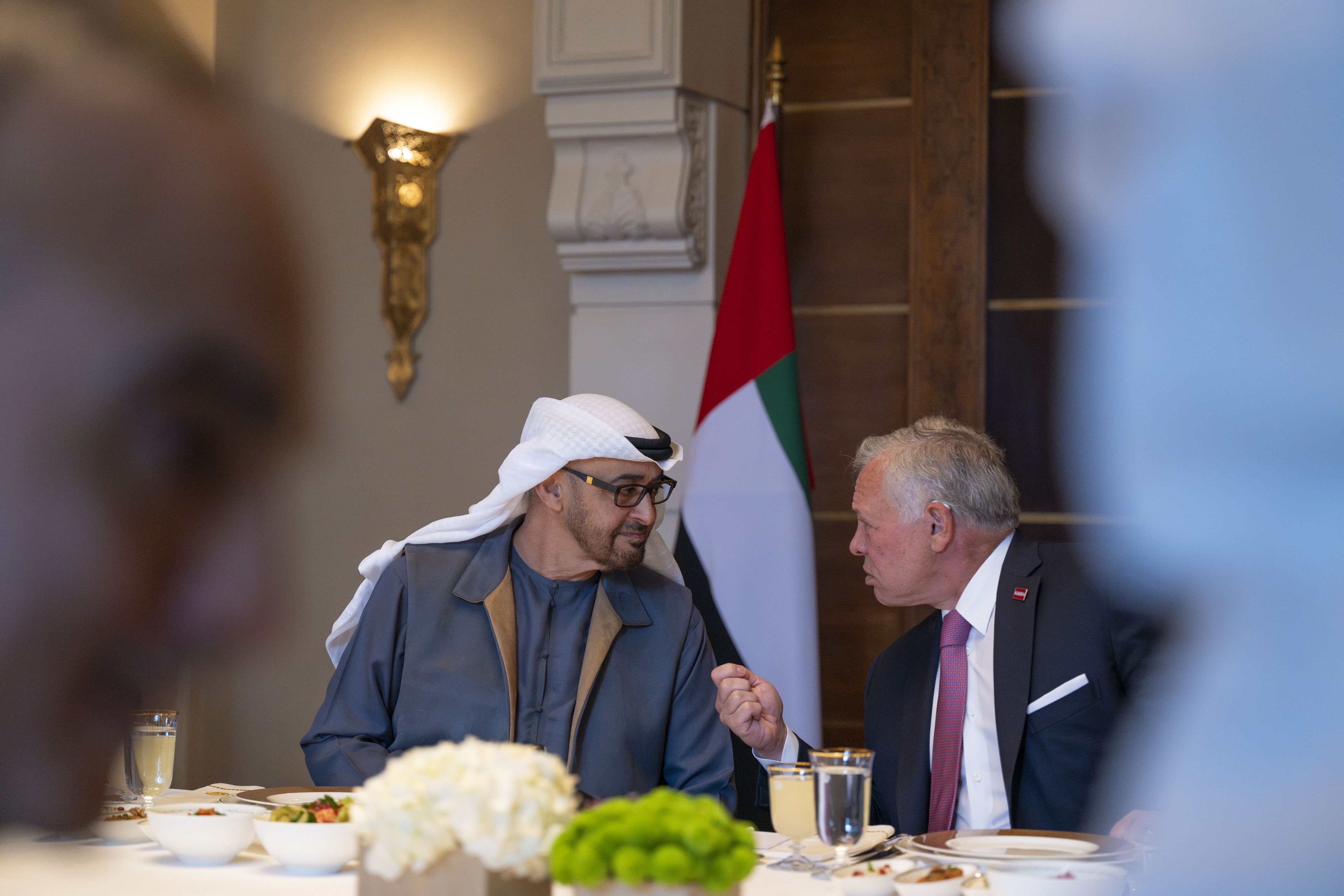 UAE President Sheikh Mohammed bin Zayed Al-Nahyan met with Jordan’s King Abdullah. (WAM)