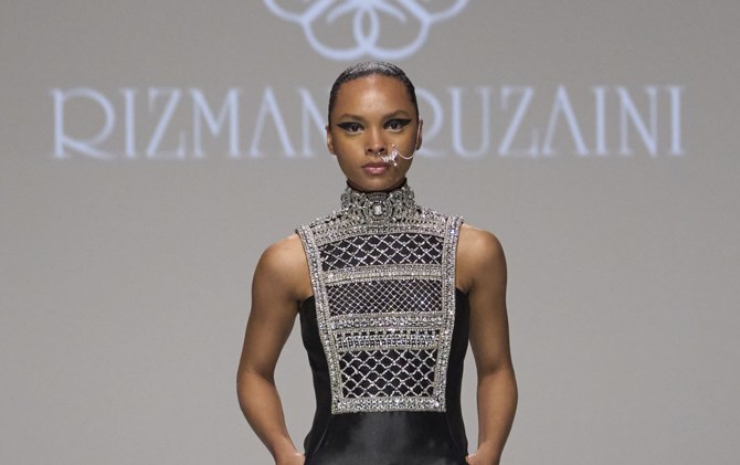 A model wears a creation from Malayasian label Rizman Ruzaini at Dubai Fashion Week. (Supplied)