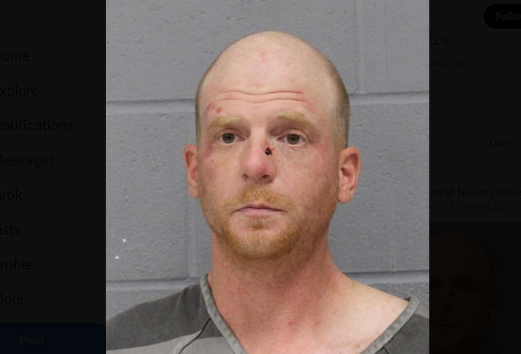 The suspect, identified by Austin Police as Bert James Baker, shouted obscenities, attempted to rip a "Free Palestine" flag from their car and stabbed a 23-year-old Palestinian-American in the chest. (X/@Austin_Police)