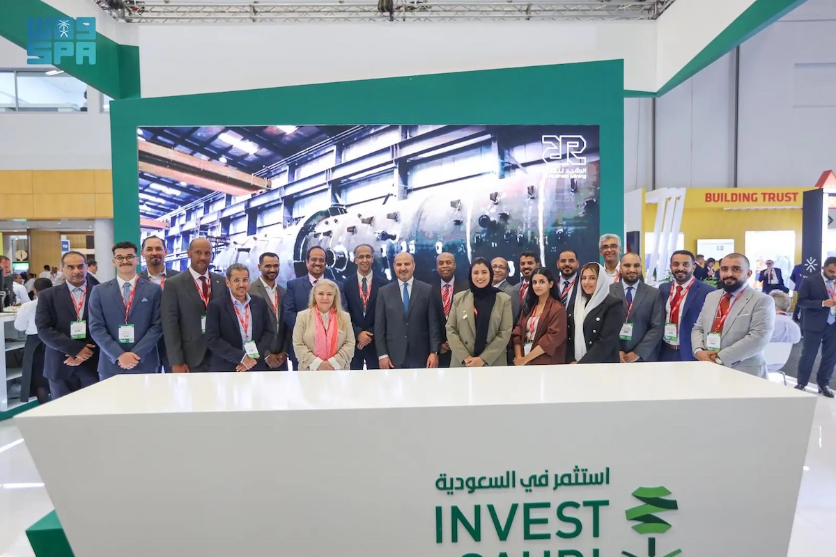 Saudi Arabia's pavilion at the Investing in African Mining Indaba 2024 in Cape Town. (SPA)
