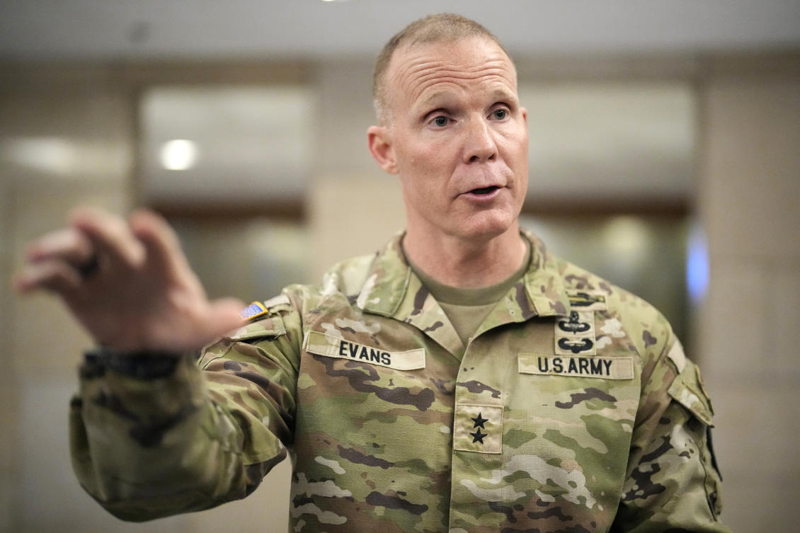 Maj. Gen. Marcus Evans, commanding general of the US Army’s 25th Infantry Division, was in Manila for talks with his Philippine army counterparts ahead of largescale combat maneuvers between the US and Philippine forces. (AP)